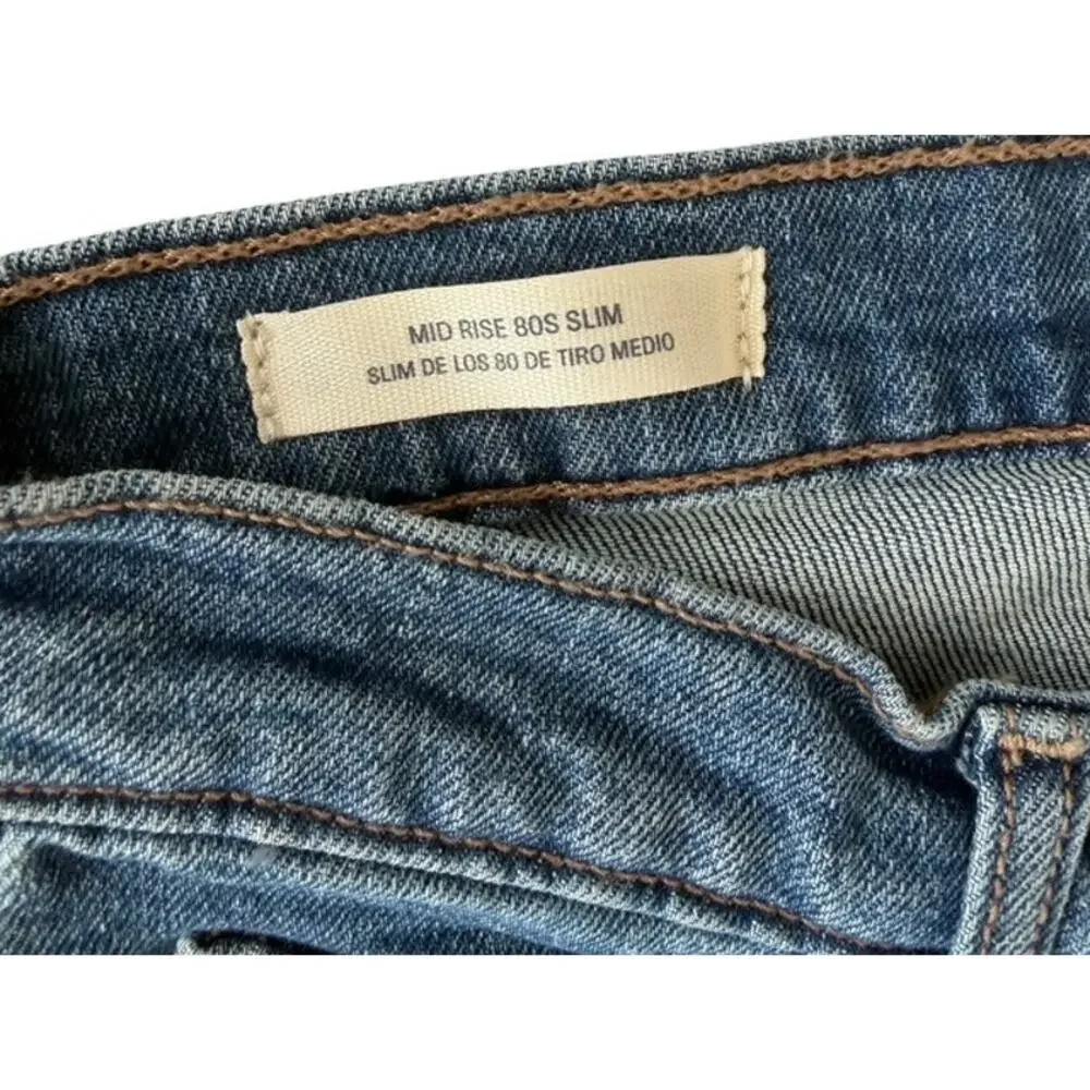 Universal Thread Mid Rise 80's Slim Button Fly Jeans - Size 2 - NWT